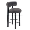 New fashion black minimalist style armless bar chair